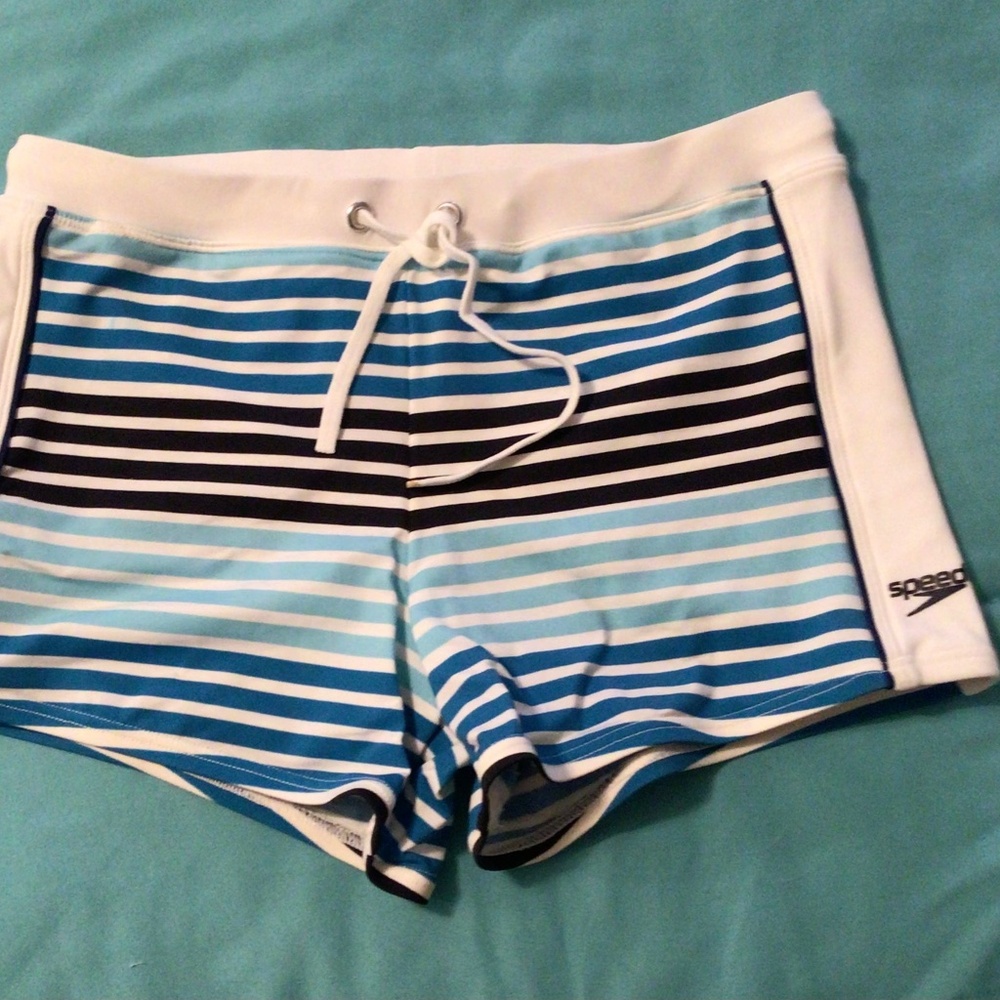 Speedo, trunk, blue stripes, medium